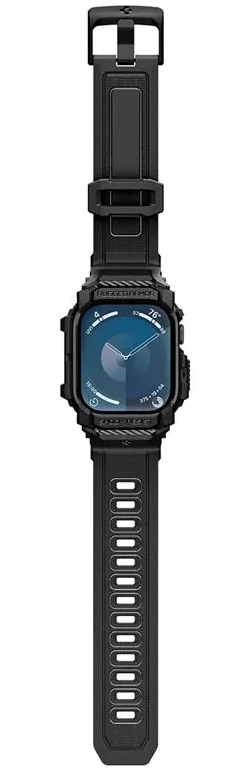 Spigen Rugged Armor Pro - Apple Watch 11/10 42MM - Hoesje en Bandje - Zwart afbeelding 9