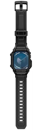 Spigen Rugged Armor Pro - Apple Watch 11/10 42MM - Hoesje en Bandje - Zwart afbeelding 9