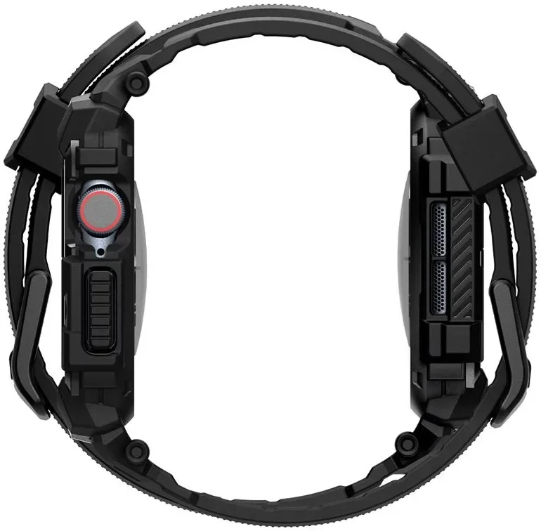 Spigen Rugged Armor Pro - Apple Watch 11/10 42MM - Hoesje en Bandje - Zwart afbeelding 12