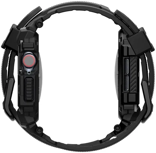 Spigen Rugged Armor Pro - Apple Watch 11/10 42MM - Hoesje en Bandje - Zwart afbeelding 12