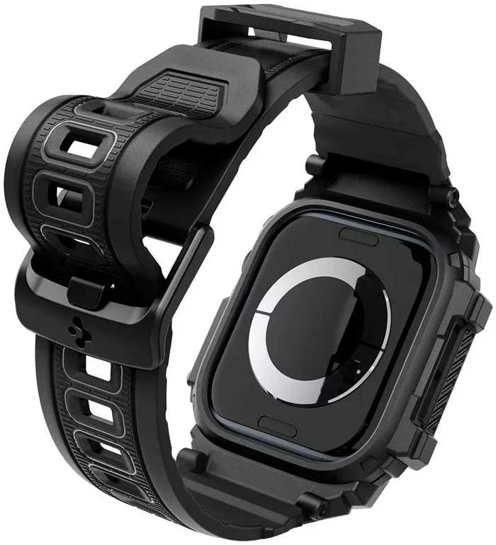 Spigen Rugged Armor Pro - Apple Watch 11/10 42MM - Hoesje en Bandje - Zwart afbeelding 14
