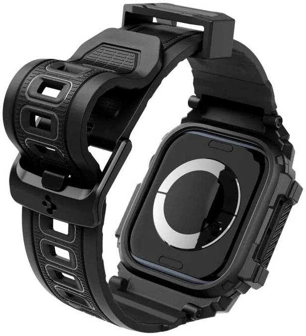 Spigen Rugged Armor Pro - Apple Watch 11/10 46MM - Hoesje en Bandje - Zwart afbeelding 10