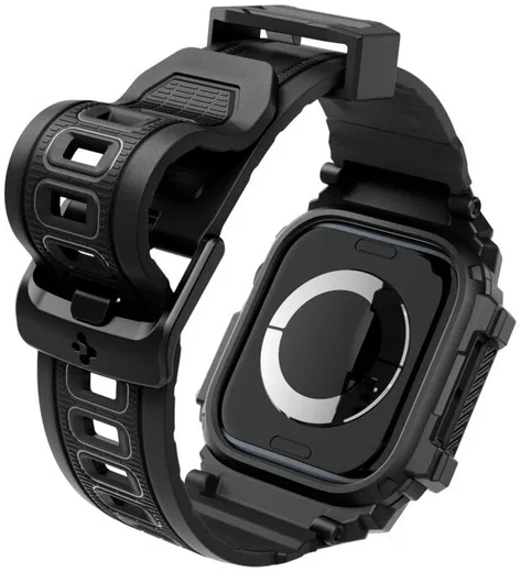 Spigen Rugged Armor Pro - Apple Watch 11/10 46MM - Hoesje en Bandje - Zwart afbeelding 10