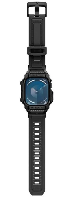 Spigen Rugged Armor Pro - Apple Watch 11/10 46MM - Hoesje en Bandje - Zwart afbeelding 12