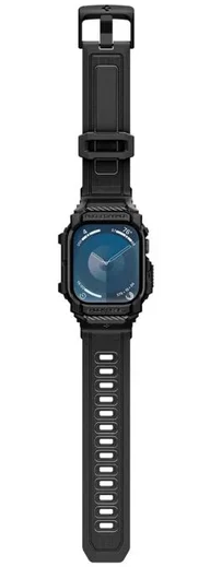 Spigen Rugged Armor Pro - Apple Watch 11/10 46MM - Hoesje en Bandje - Zwart afbeelding 12