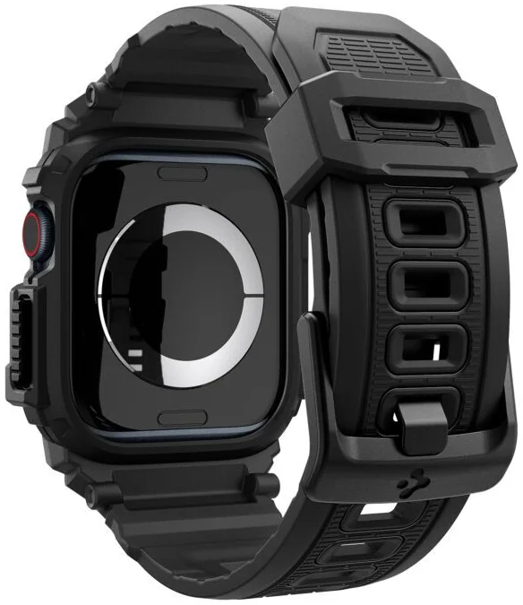 Spigen Rugged Armor Pro - Apple Watch 11/10 46MM - Hoesje en Bandje - Zwart afbeelding 2