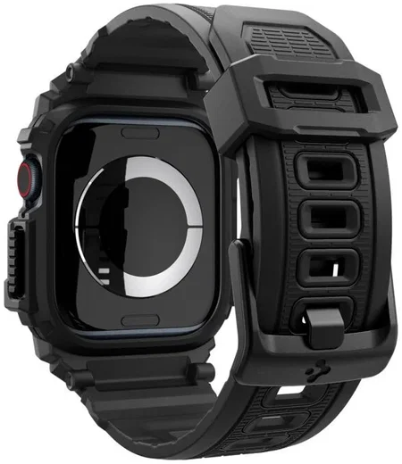 Spigen Rugged Armor Pro - Apple Watch 11/10 46MM - Hoesje en Bandje - Zwart afbeelding 2