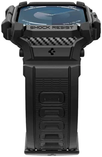 Spigen Rugged Armor Pro - Apple Watch 11/10 46MM - Hoesje en Bandje - Zwart afbeelding 8