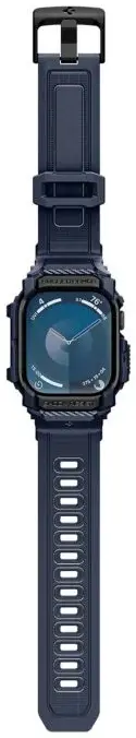 Spigen Rugged Armor Pro - Apple Watch 11/10 46MM - Hoesje en Bandje - Blauw afbeelding 12