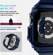 Spigen Rugged Armor Pro - Apple Watch 11/10 46MM - Hoesje en Bandje - Blauw afbeelding 7