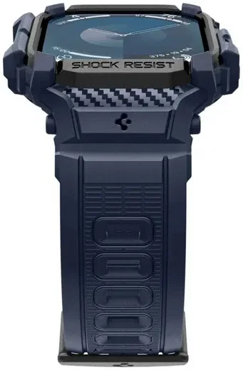 Spigen Rugged Armor Pro - Apple Watch 11/10 46MM - Hoesje en Bandje - Blauw afbeelding 8