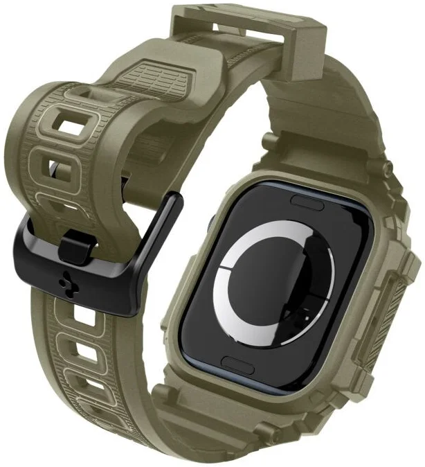 Spigen Rugged Armor Pro - Apple Watch 11/10 46MM - Hoesje en Bandje - Khaki afbeelding 10