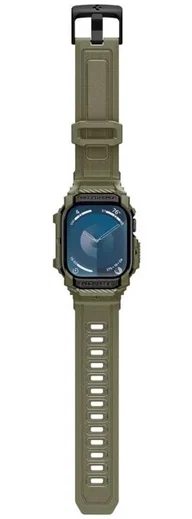 Spigen Rugged Armor Pro - Apple Watch 11/10 46MM - Hoesje en Bandje - Khaki afbeelding 12