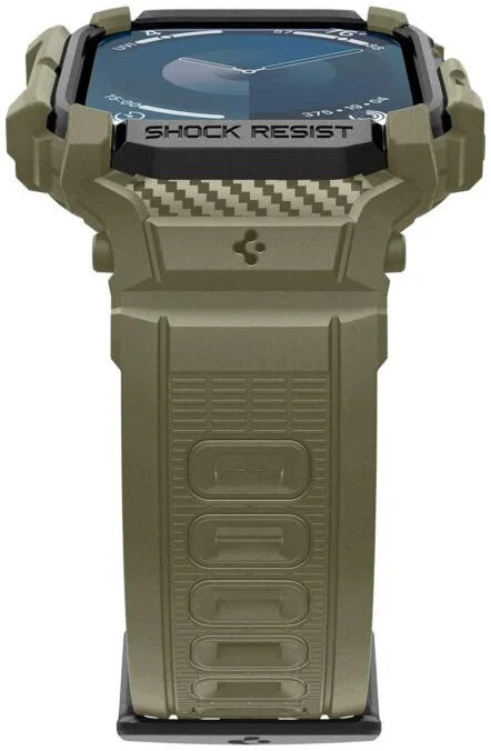 Spigen Rugged Armor Pro - Apple Watch 11/10 46MM - Hoesje en Bandje - Khaki afbeelding 8