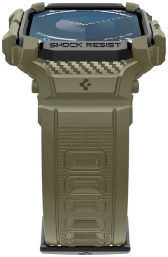 Spigen Rugged Armor Pro - Apple Watch 11/10 46MM - Hoesje en Bandje - Khaki afbeelding 8