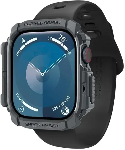 Spigen Rugged Armor - Apple Watch 11/10 46MM Hoesje - Grijs afbeelding 1