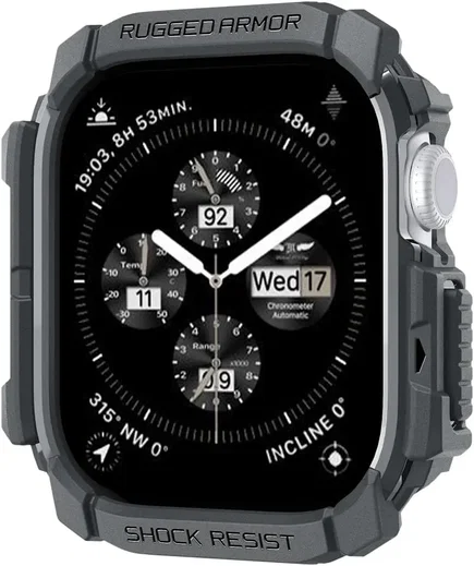 Spigen Rugged Armor - Apple Watch 11/10 46MM Hoesje - Grijs afbeelding 14