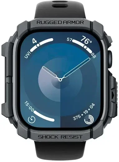 Spigen Rugged Armor - Apple Watch 11/10 46MM Hoesje - Grijs afbeelding 4