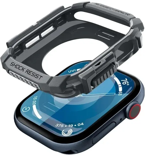 Spigen Rugged Armor - Apple Watch 11/10 46MM Hoesje - Grijs afbeelding 8