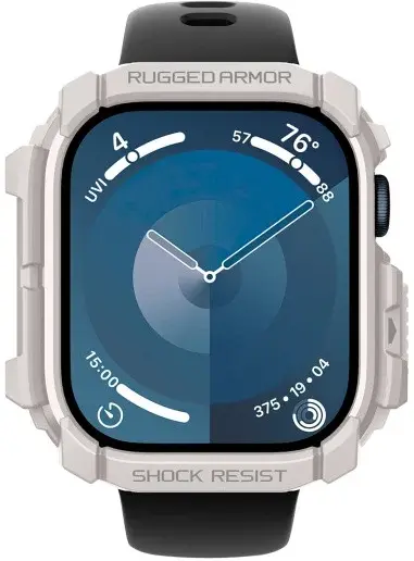 Spigen Rugged Armor - Apple Watch 11/10 46MM Hoesje - Beige afbeelding 10