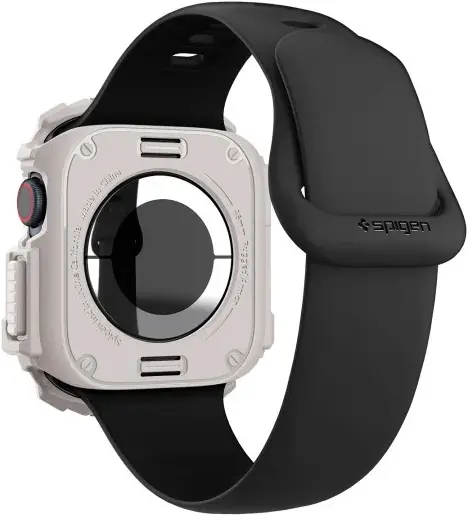 Spigen Rugged Armor - Apple Watch 11/10 46MM Hoesje - Beige afbeelding 2