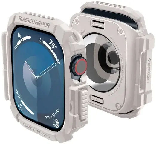Spigen Rugged Armor - Apple Watch 11/10 46MM Hoesje - Beige afbeelding 4