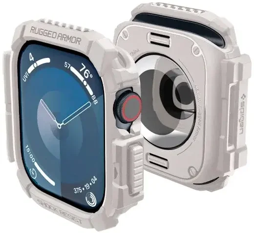 Spigen Rugged Armor - Apple Watch 11/10 46MM Hoesje - Beige afbeelding 4