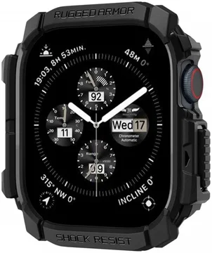 Spigen Rugged Armor - Apple Watch 11/10 42MM Hoesje - Zwart