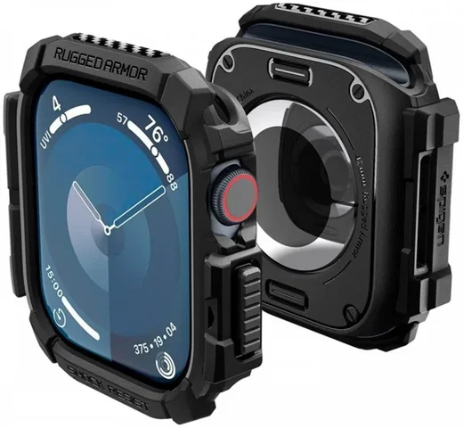 Spigen Rugged Armor - Apple Watch 11/10 42MM Hoesje - Zwart afbeelding 15