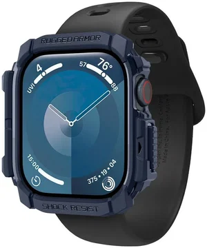 Spigen Rugged Armor - Apple Watch 11/10 46MM Hoesje - Blauw