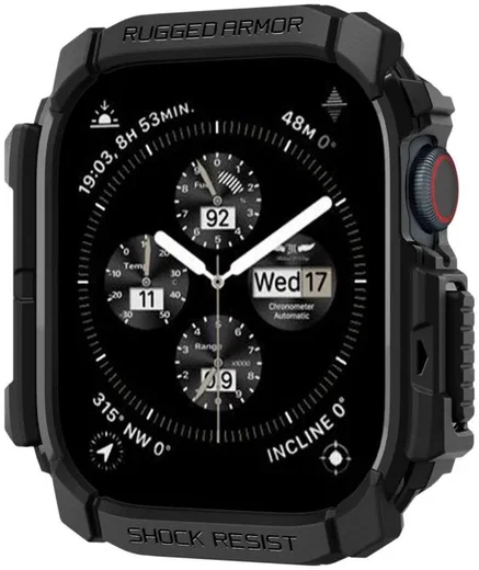 Spigen Rugged Armor - Apple Watch 11/10 46MM Hoesje - Blauw afbeelding 15