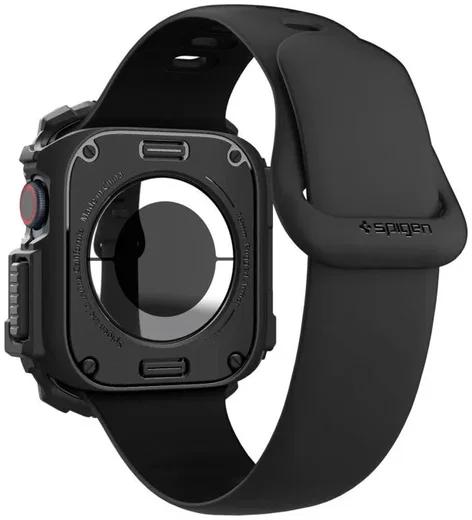 Spigen Rugged Armor - Apple Watch 11/10 46MM Hoesje - Blauw afbeelding 2