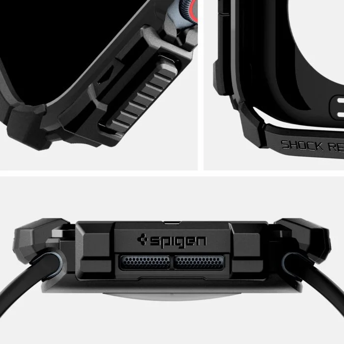 Spigen Rugged Armor - Apple Watch 11/10 46MM Hoesje - Blauw afbeelding 4