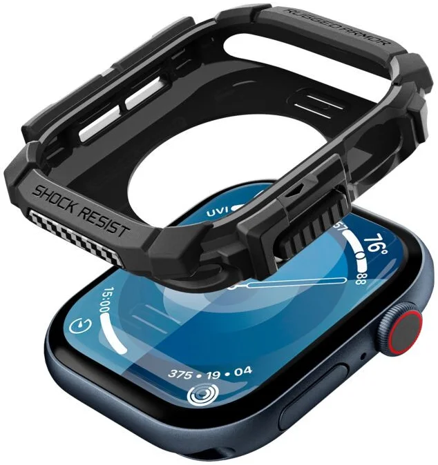 Spigen Rugged Armor - Apple Watch 11/10 46MM Hoesje - Blauw afbeelding 5