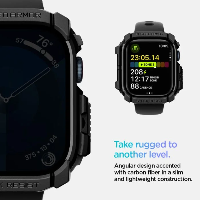 Spigen Rugged Armor - Apple Watch 11/10 46MM Hoesje - Blauw afbeelding 8