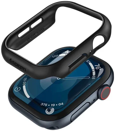 Spigen Thin Fit - Apple Watch 11/10 46MM Bumper Hoesje - Zwart afbeelding 6