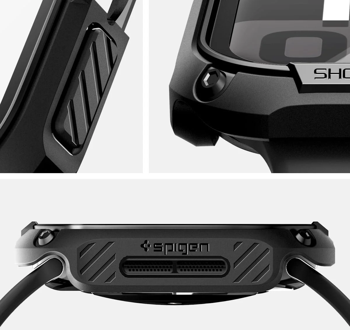 Spigen Tough Armor - Apple Watch 11/10 46MM Hoesje Full Protect - Zwart afbeelding 9