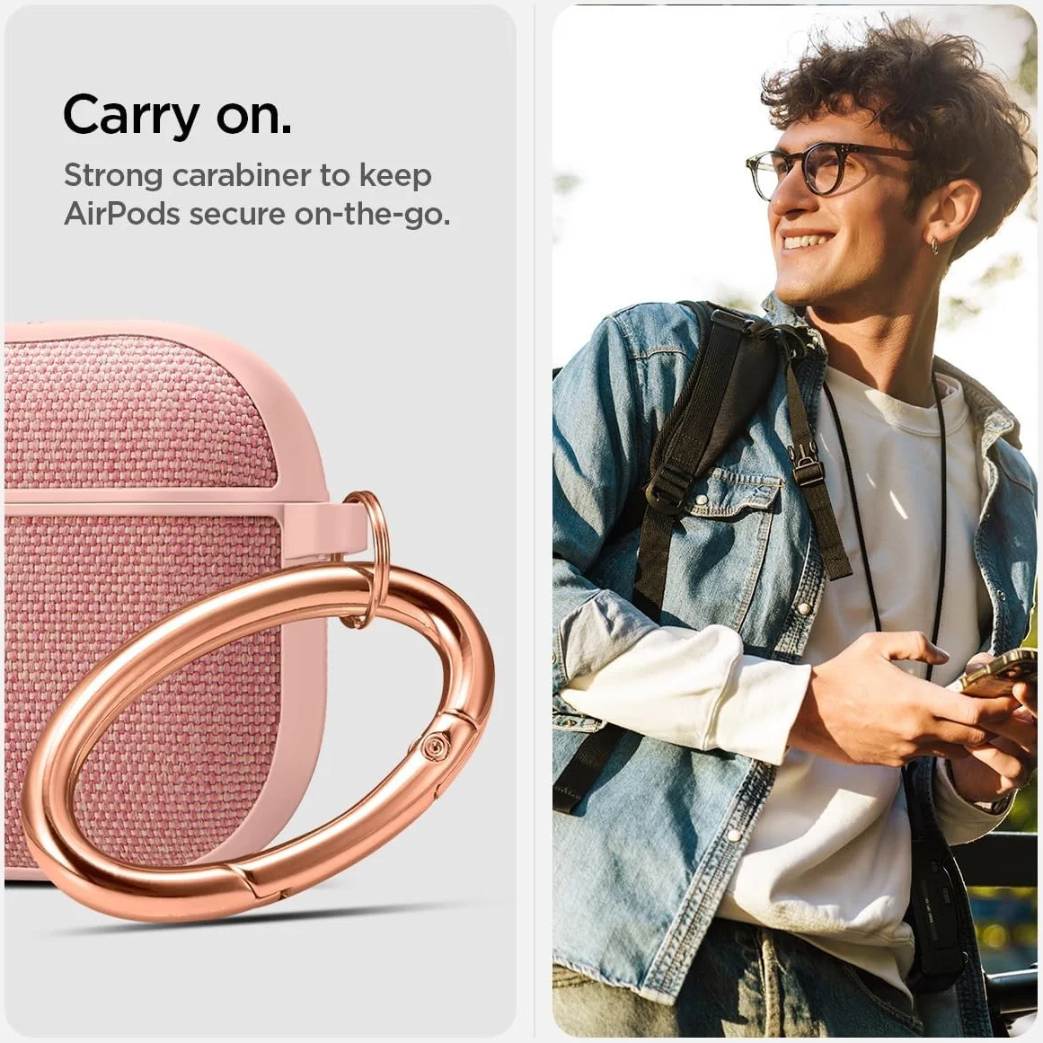 Spigen Urban Fit Apple AirPods 4 Hoesje Roze Goud afbeelding 4