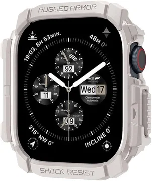 Spigen Rugged Armor - Apple Watch 11/10 42MM Hoesje - Beige