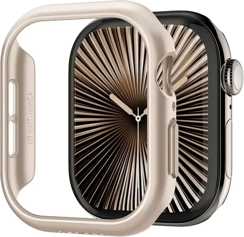 Spigen Thin Fit - Apple Watch 11/10 42MM Bumper Hoesje - Beige afbeelding 1