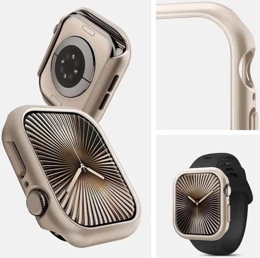 Spigen Thin Fit - Apple Watch 11/10 42MM Bumper Hoesje - Beige afbeelding 7