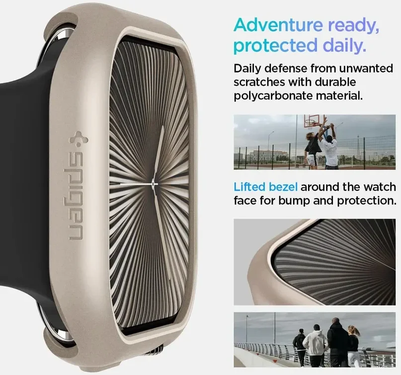 Spigen Thin Fit - Apple Watch 11/10 42MM Bumper Hoesje - Beige afbeelding 8