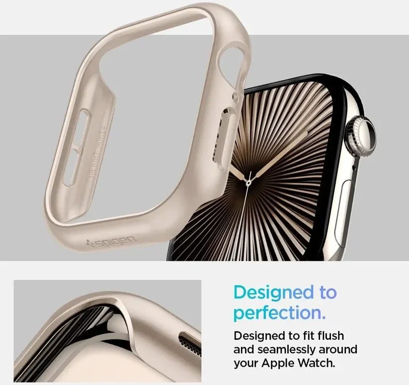 Spigen Thin Fit - Apple Watch 11/10 42MM Bumper Hoesje - Beige afbeelding 5