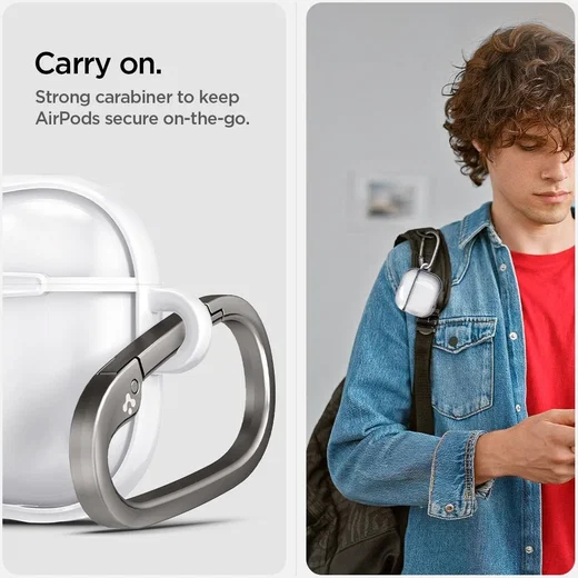 Spigen Ultra Hybrid Apple AirPods 4 Hoesje Transparant Wit afbeelding 4