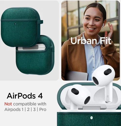 Spigen Urban Fit Apple AirPods 4 Hoesje Groen afbeelding 2