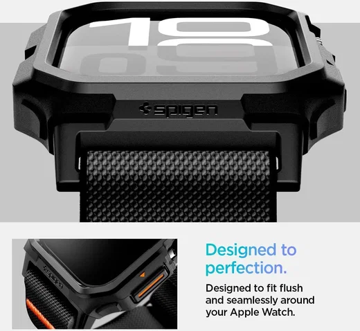 Spigen Lite Fit Pro - Apple Watch 11/10 42MM Hoesje en Bandje - Zwart afbeelding 4