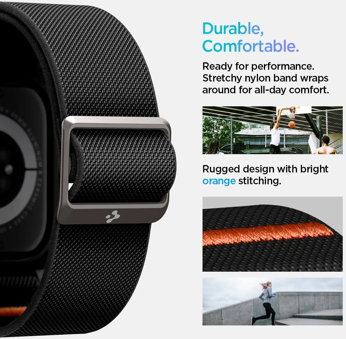 Spigen Lite Fit Pro - Apple Watch 11/10 42MM Hoesje en Bandje - Zwart afbeelding 5