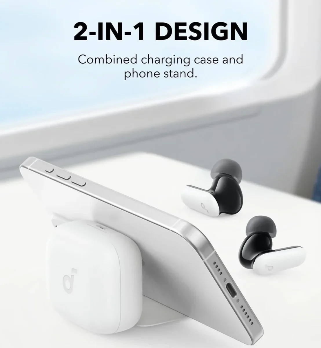 Anker Soundcore P30i Draadloze Oordopjes ANC Bluetooth 5.4 Oortjes Wit afbeelding 2