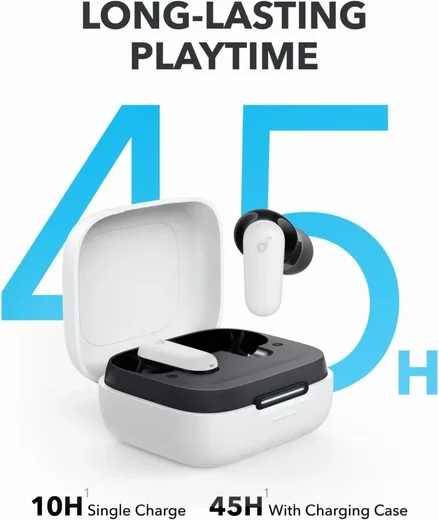 Anker Soundcore P30i Draadloze Oordopjes ANC Bluetooth 5.4 Oortjes Wit afbeelding 6