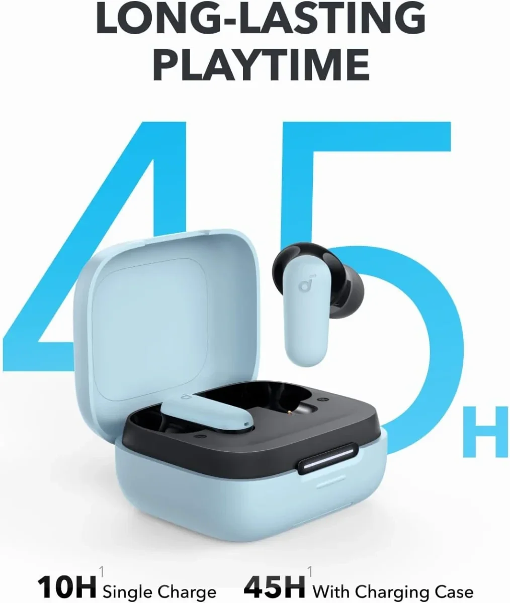 Anker Soundcore P30i Draadloze Oordopjes ANC Bluetooth 5.4 Oortjes Blauw afbeelding 6